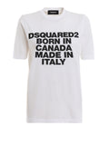 Dsquared2 Women's Born In Canada Made In Italy Cotton T-Shirt - White