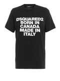 Dsquared2 Women's Born In Canada Made In Italy Cotton T-Shirt - Black
