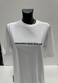 Dsquared2 Women's Icon Made With Love Logo Cotton T-Shirt - White