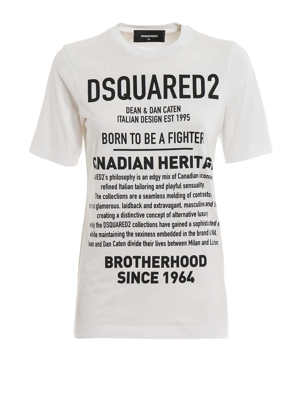 Dsquared2 Women's Canadian Heritage Print Cotton T-Shirt - White