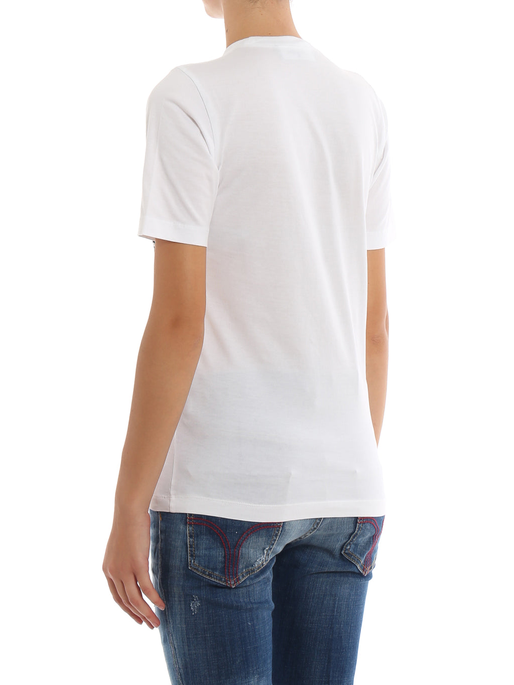 Dsquared2 Women's Canadian Heritage Print Cotton T-Shirt - White