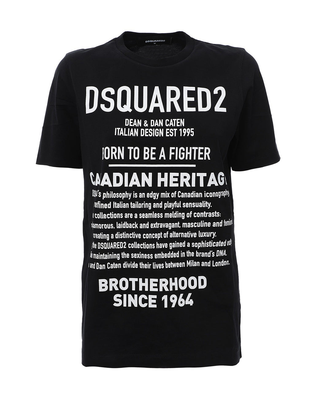 Dsquared2 Women's Canadian Heritage Print Cotton T-Shirt - Black