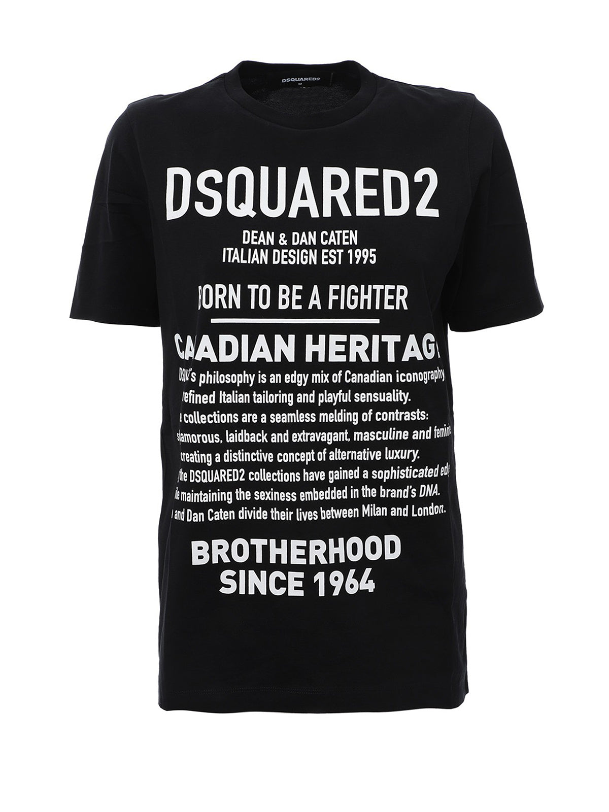 Dsquared2 Women's Canadian Heritage Print Cotton T-Shirt - Black