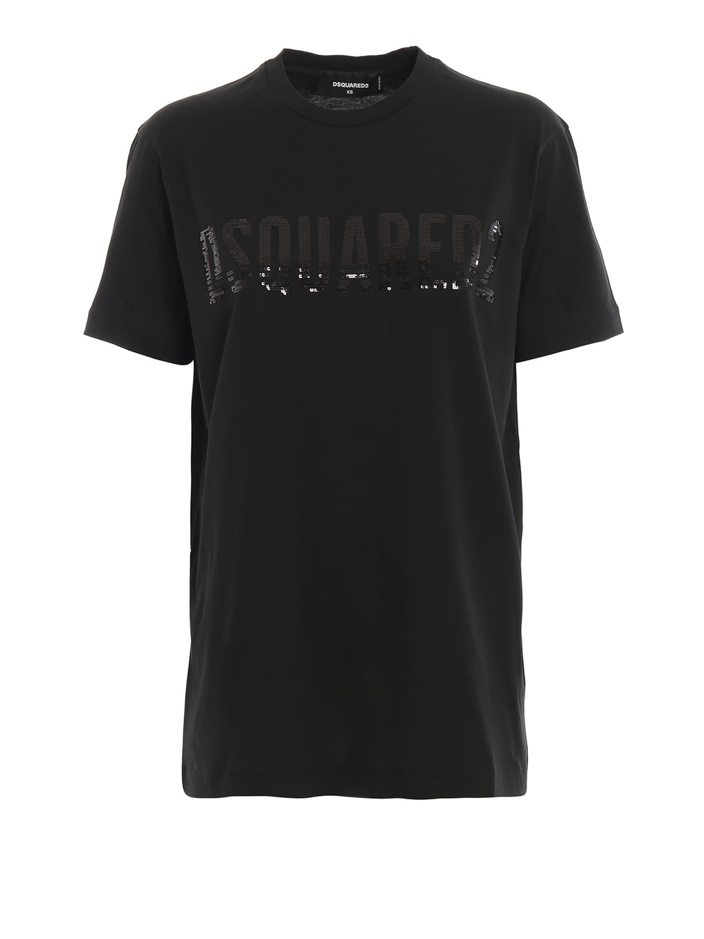 Dsquared2 Women's Sequined Logo Detailed Cotton T-Shirt - Black