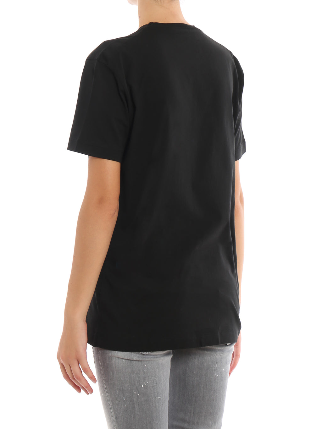 Dsquared2 Women's Sequined Logo Detailed Cotton T-Shirt - Black