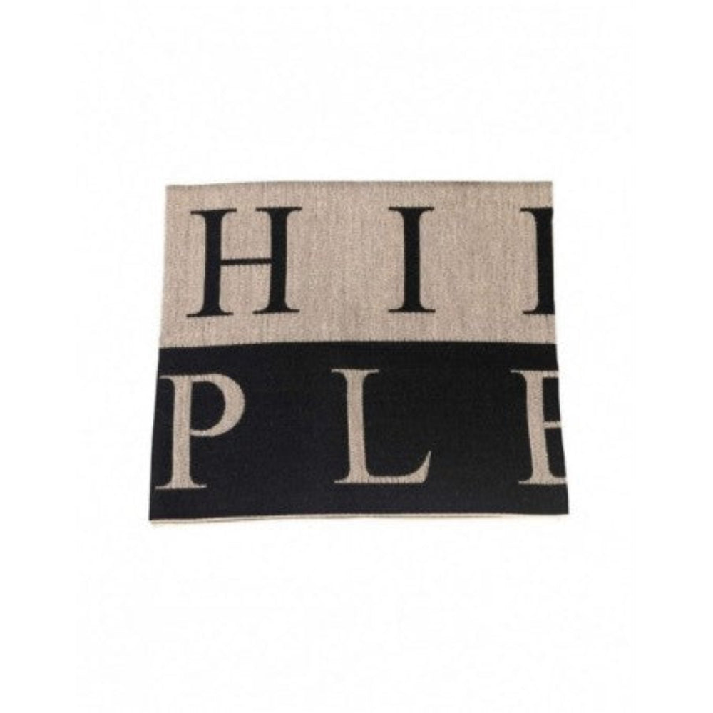 Philipp Plein Logo Scarf - Beige-Black