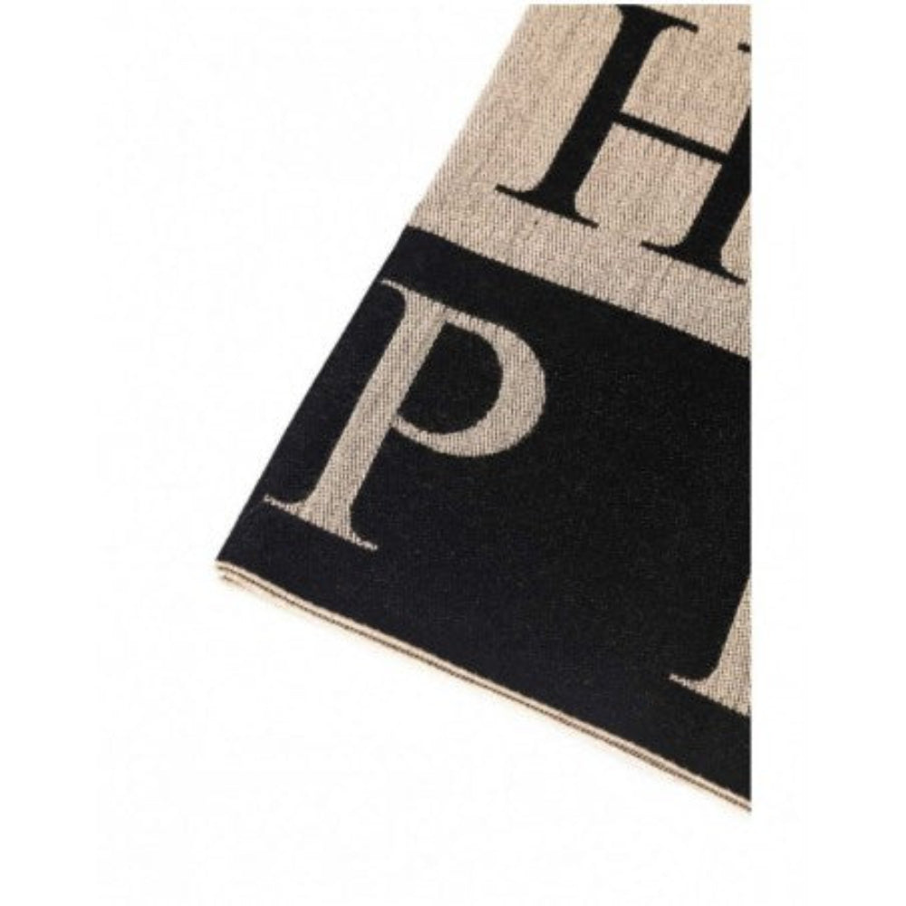 Philipp Plein Logo Scarf - Beige-Black