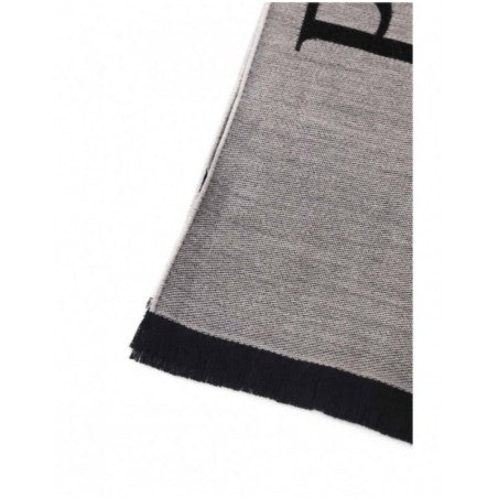 Philipp Plein Logo Scarf - Grey-Black