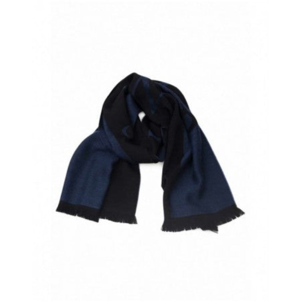 Philipp Plein Logo Scarf - Blue-Black