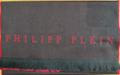 Philipp Plein Logo Scarf - Black/Red