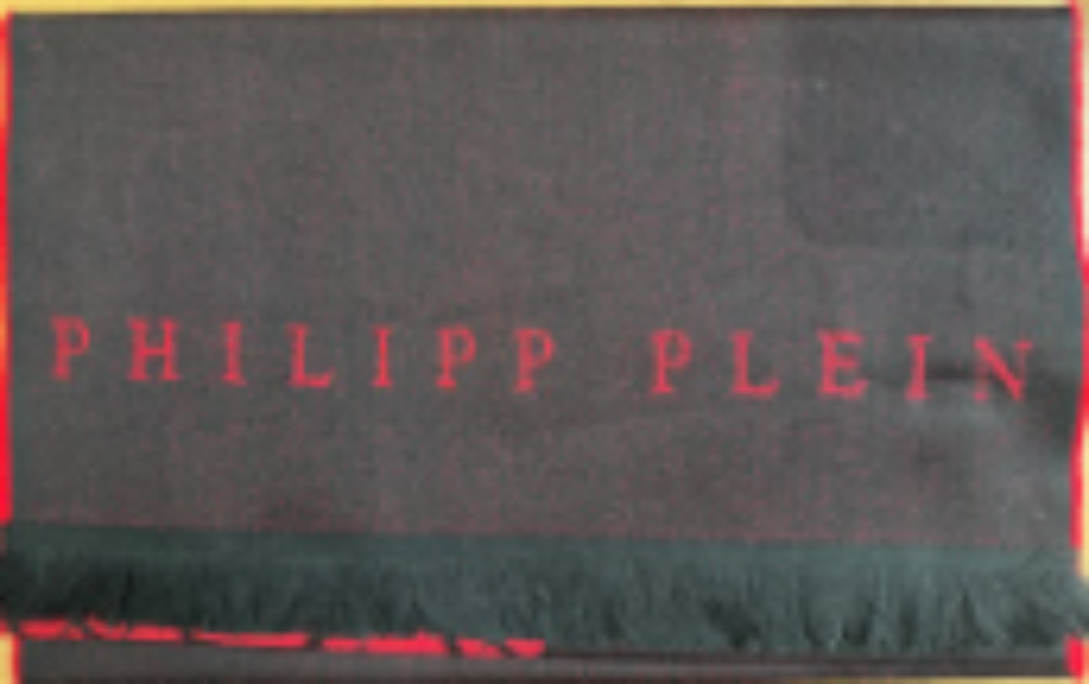 Philipp Plein Logo Scarf - Black/Red