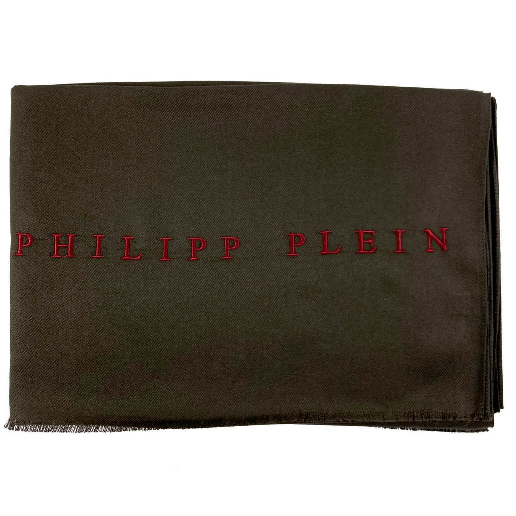 Philipp Plein Logo Scarf - Black/Red