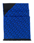 Philipp Plein Logo Scarf - Blue-Black