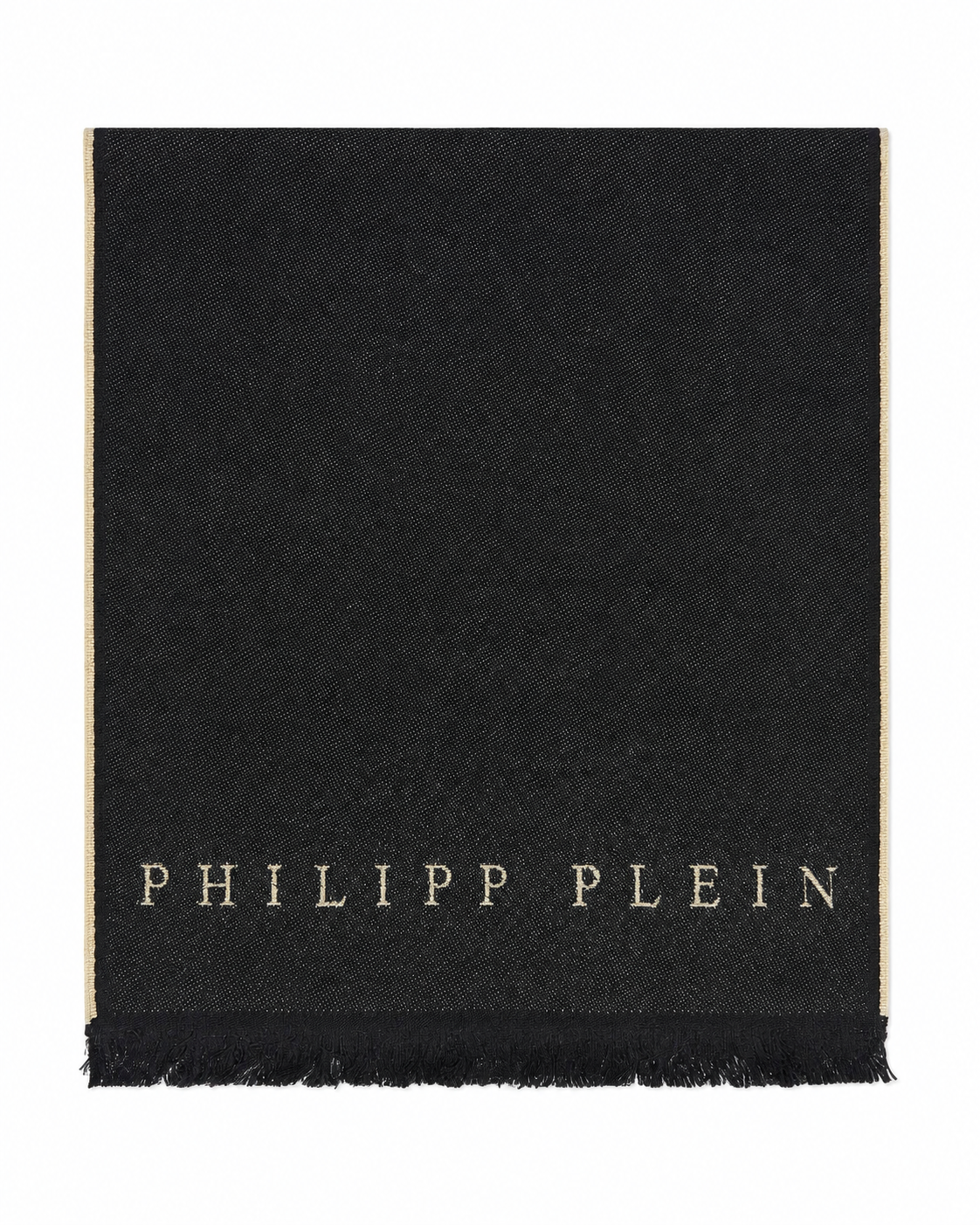 Philipp Plein Logo Scarf - Beige-Black