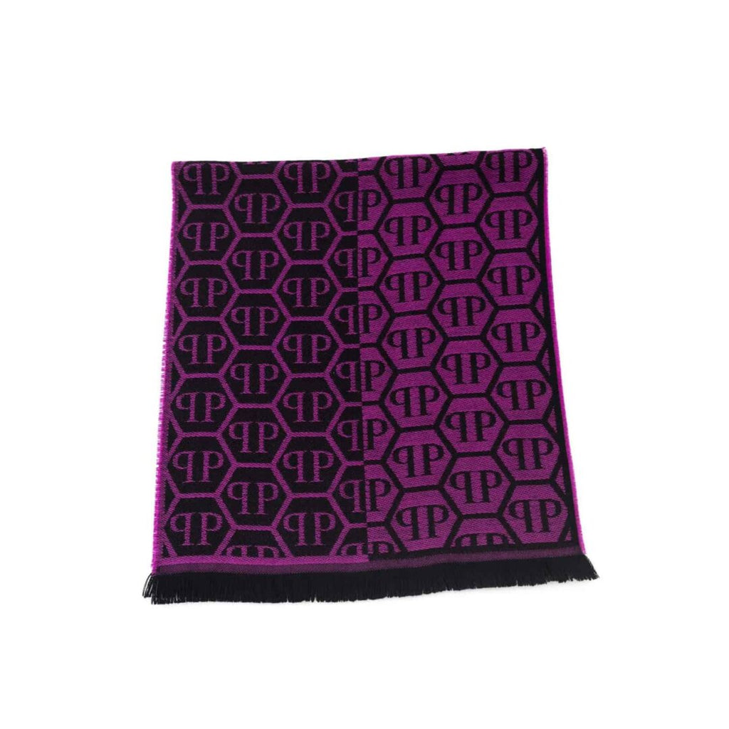 Philipp Plein Logo Scarf - Dark Purple