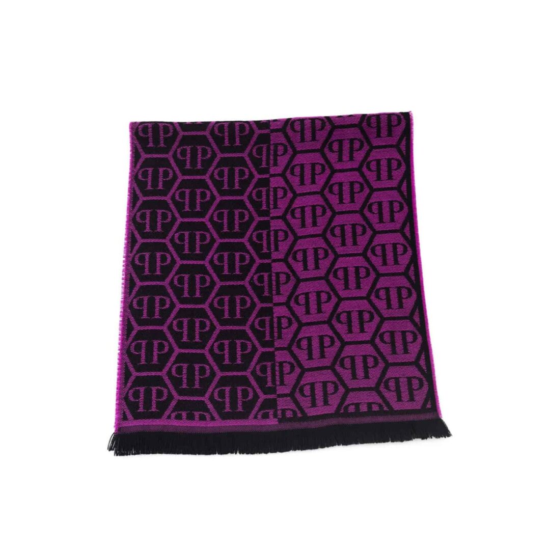 Philipp Plein Logo Scarf - Fuccia-Black