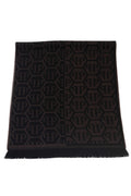 Philipp Plein Logo Scarf - Black-Brown
