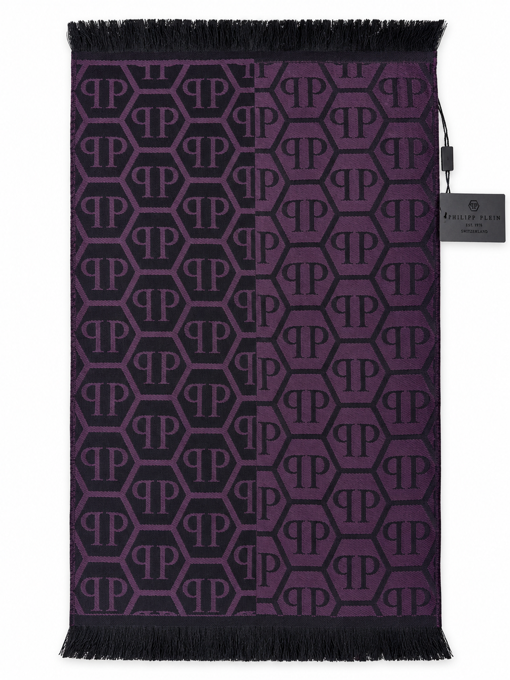 Philipp Plein Logo Scarf - Dark Purple