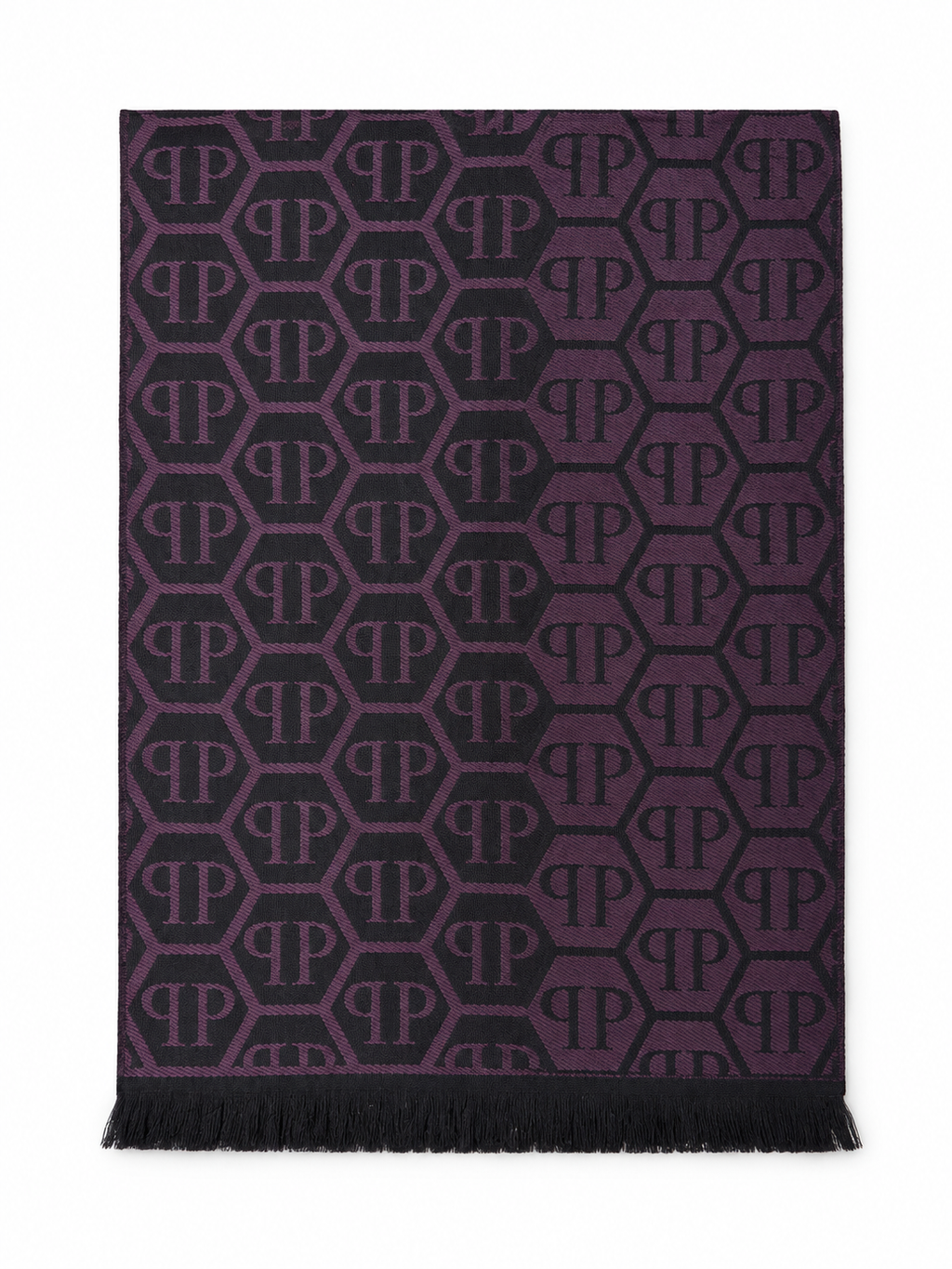Philipp Plein Logo Scarf - Dark Purple