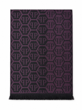 Philipp Plein Logo Scarf - Dark Purple