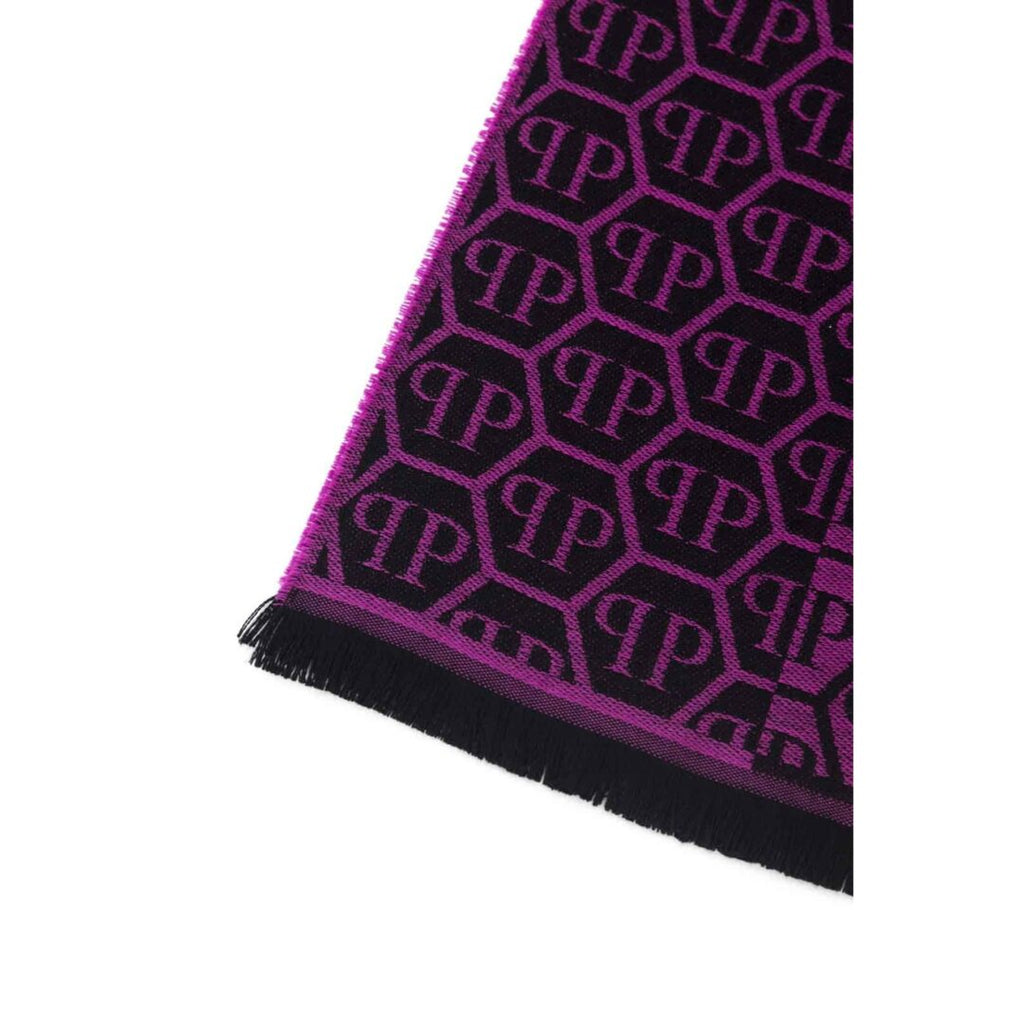 Philipp Plein Logo Scarf - Dark Purple