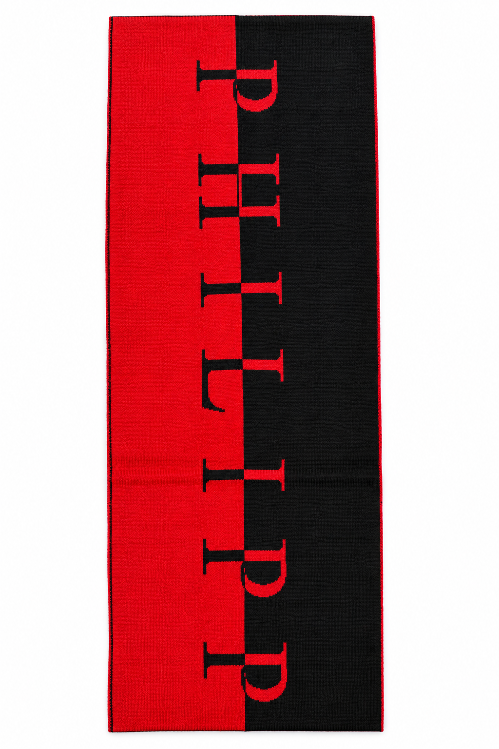 Philipp Plein Logo Scarf - Black/Red