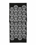 Philipp Plein Logo Scarf - Grey-Black