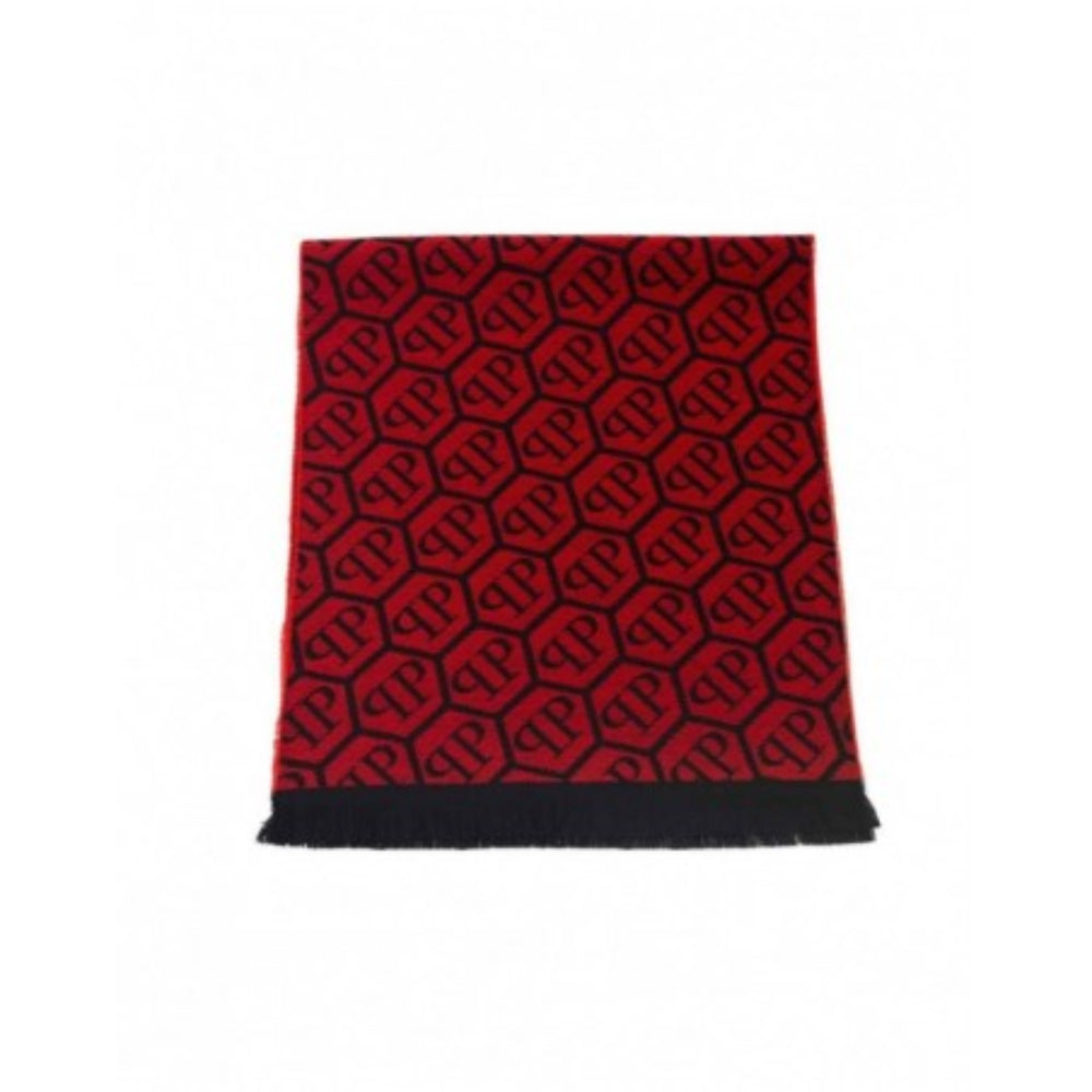 Philipp Plein Logo Scarf - Black/Red
