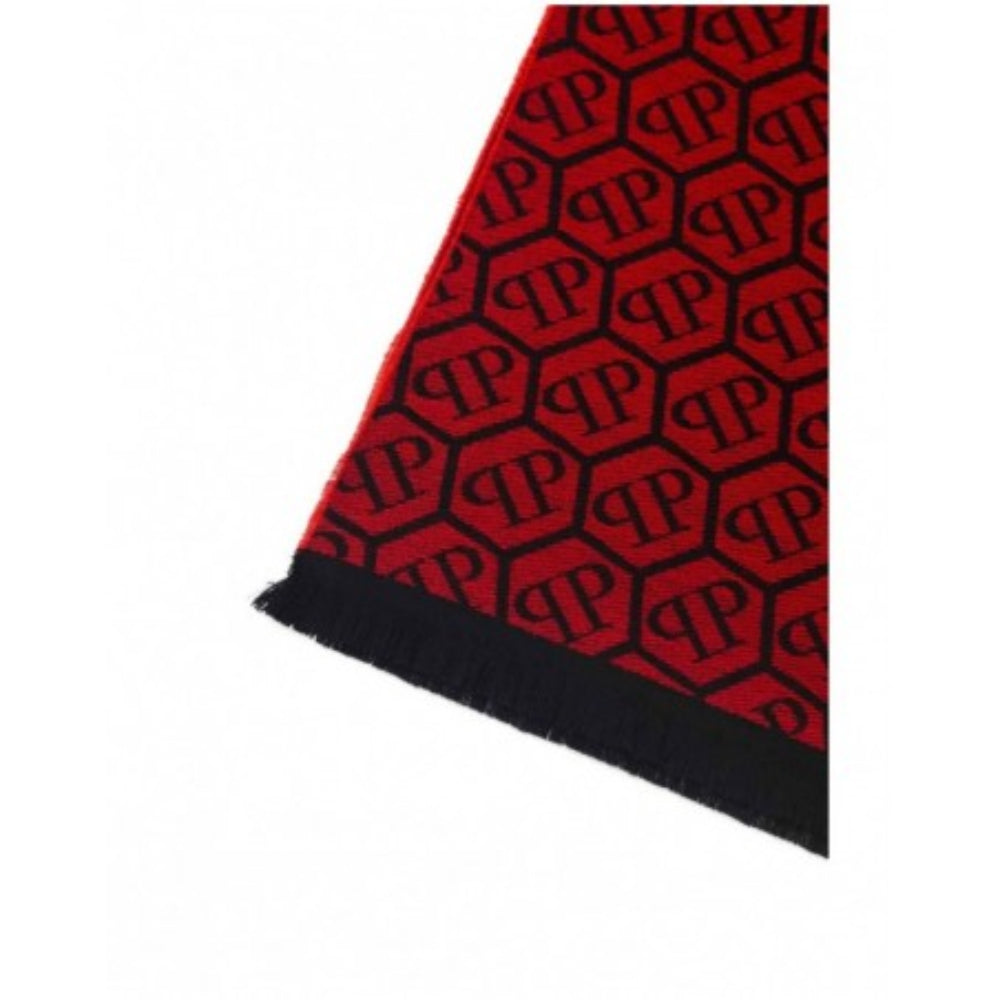 Philipp Plein Logo Scarf - Black/Red