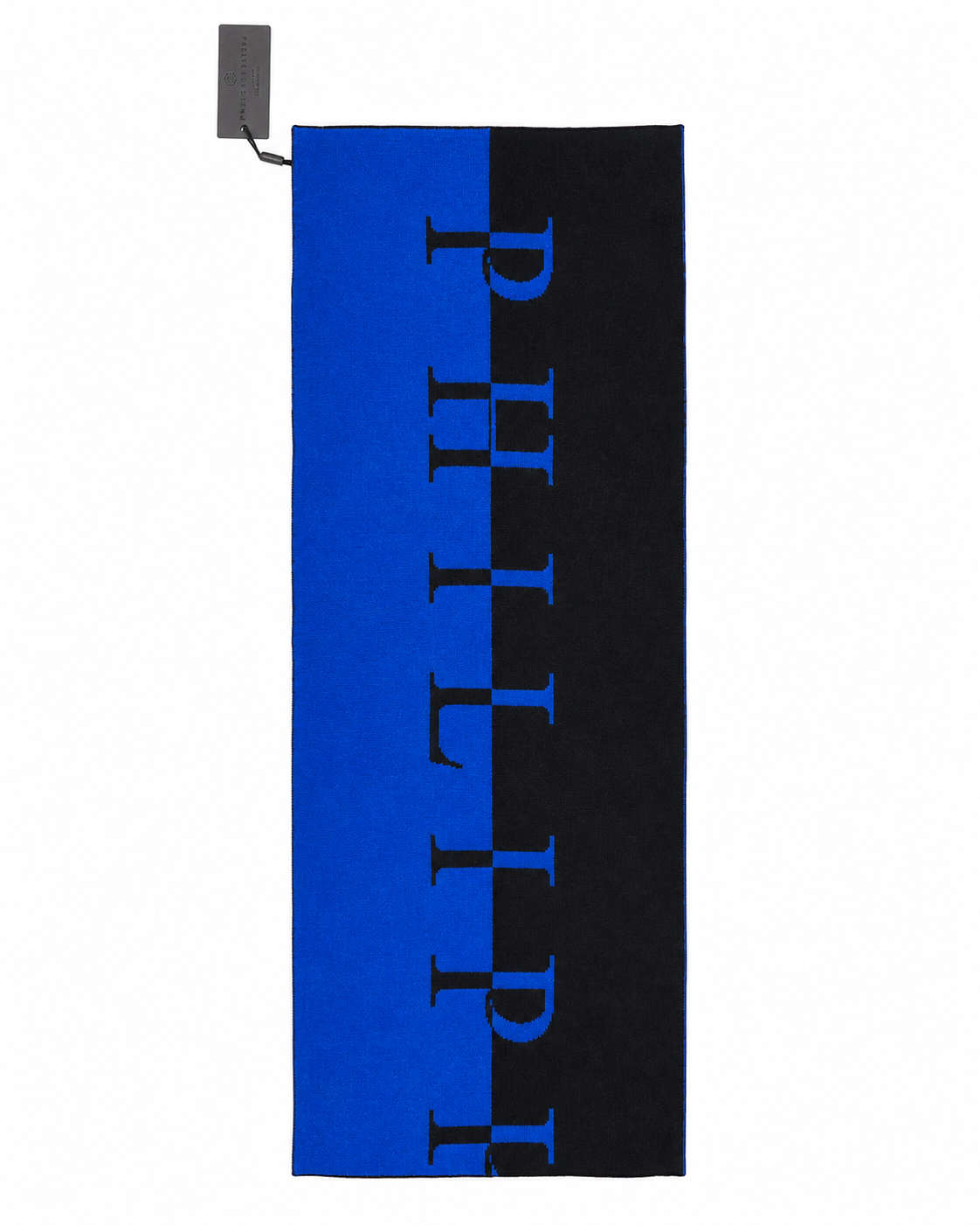 Philipp Plein Logo Scarf - Blue-Black