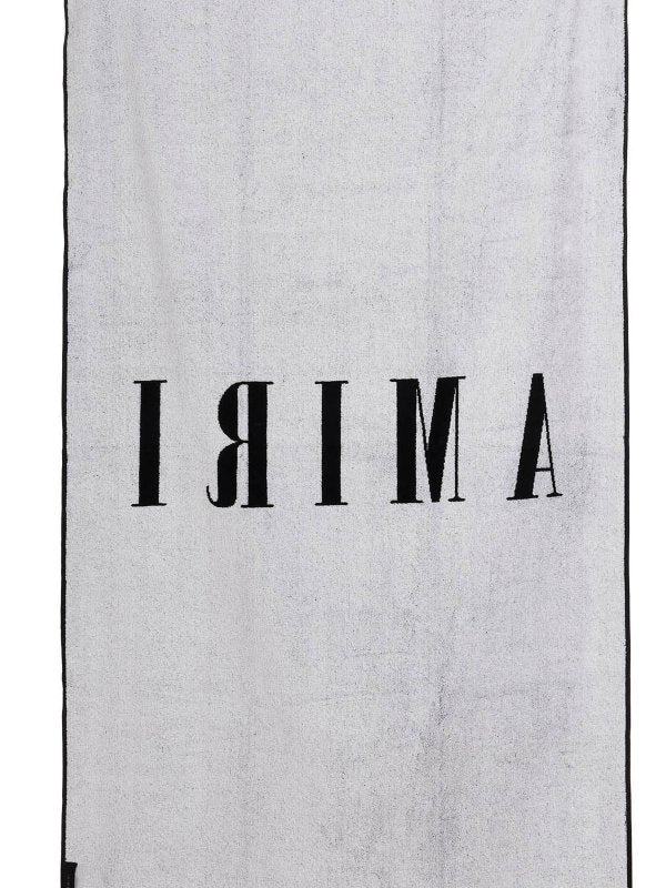Amiri Small Logo Towel- Black / White