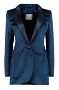 Hebe Studio Women's Tailored Blazer in Navy – Size 44