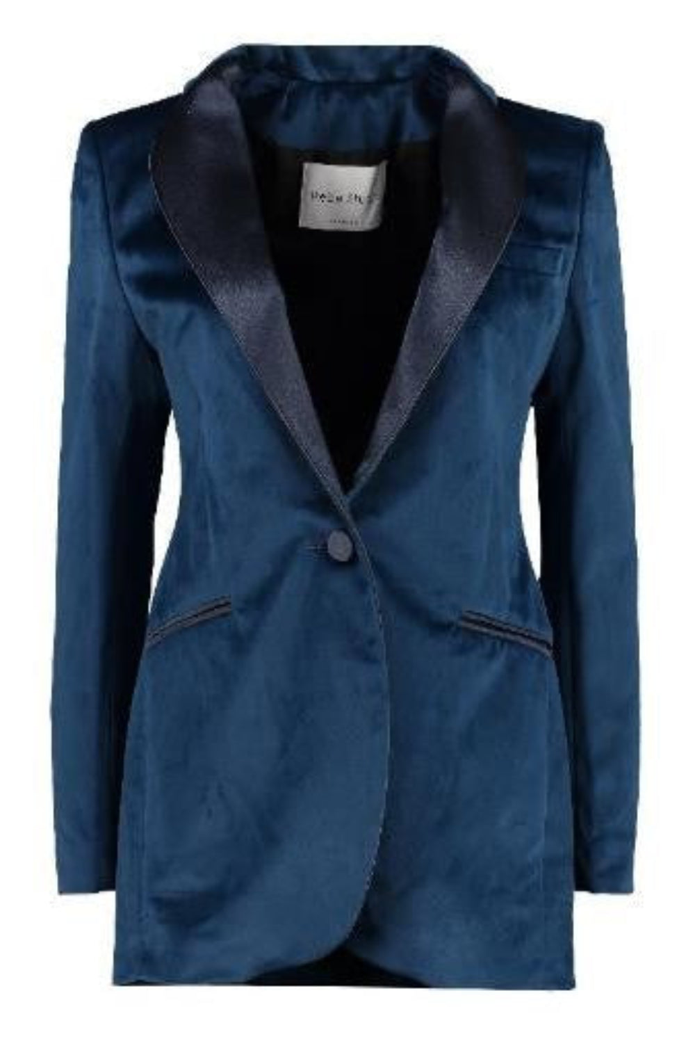Hebe Studio Women's Tailored Blazer in Navy – Size 44