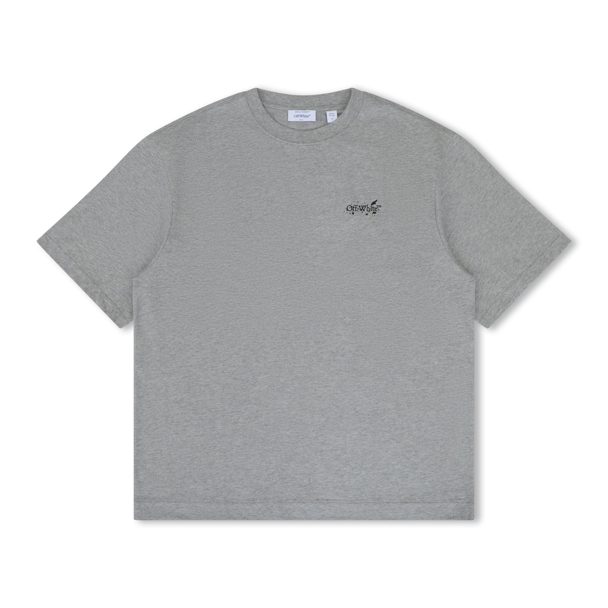 Off-White - Paint Splatter Arrow Diag Skate Fit Tee Heather Grey