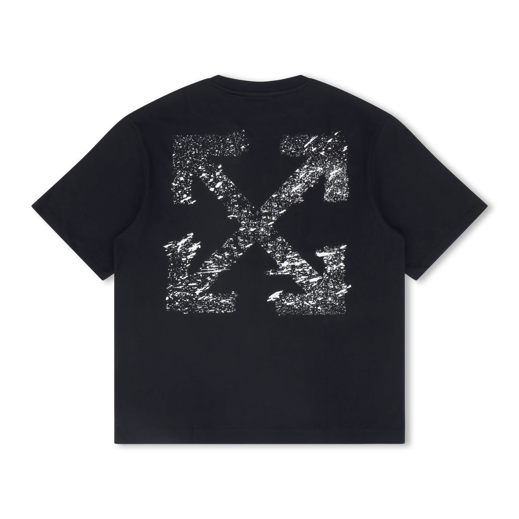 Off-White - Paint Splatter Arrow Diag Skate Fit Tee Black