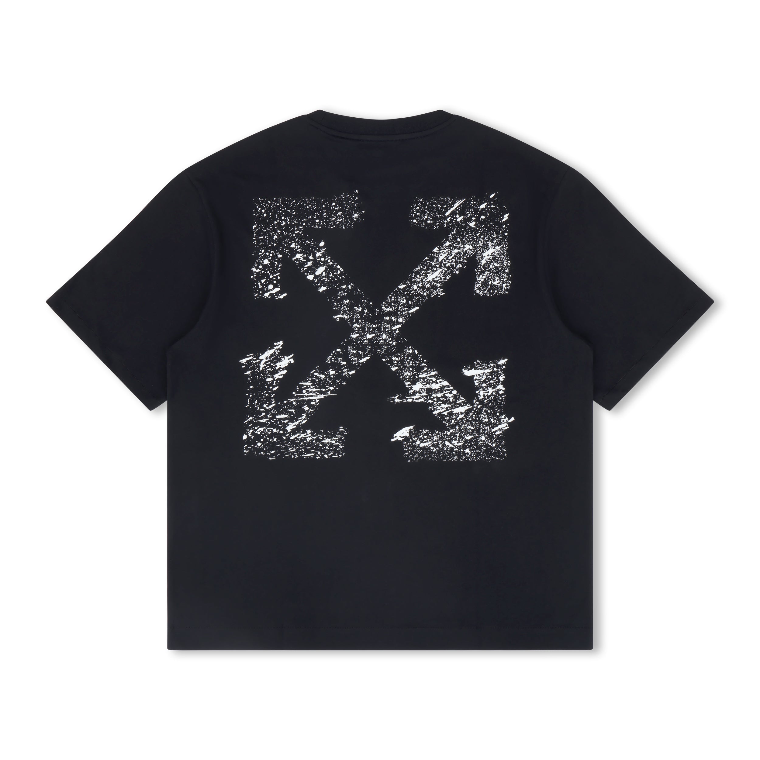 Off-White - Paint Splatter Arrow Diag Skate Fit Tee Black