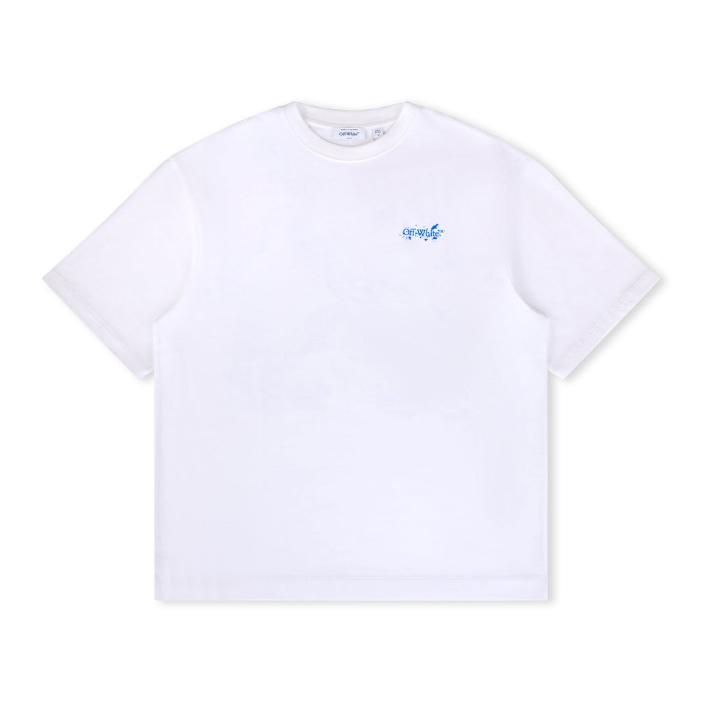 Off-White - Paint Splatter Arrow Diag Skate Fit Tee White