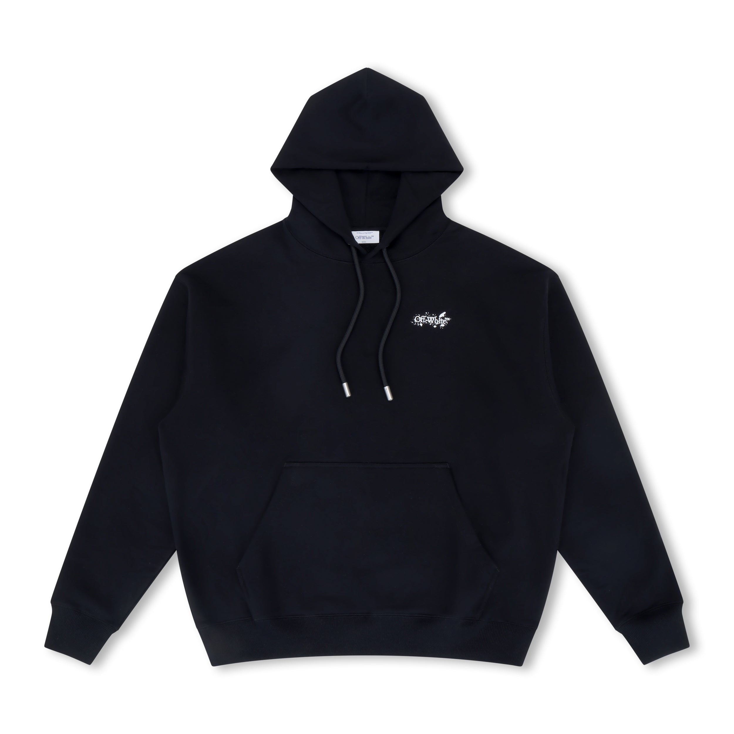 Off-White - Paint Splatter Arrow Diag French Terry Hoodie Black