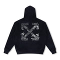 Off-White - Paint Splatter Arrow Diag French Terry Hoodie Black