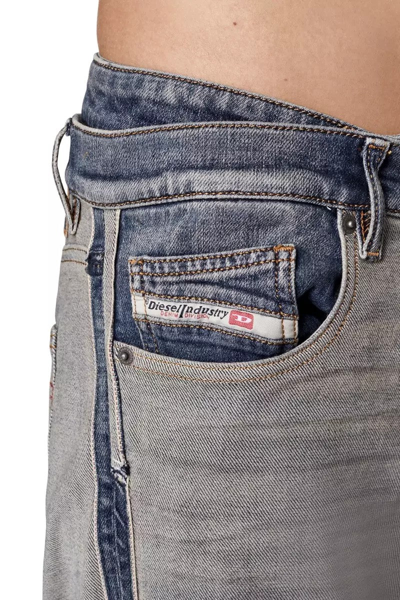 Diesel D-Viker Blue Straight-Leg Jeans Denim