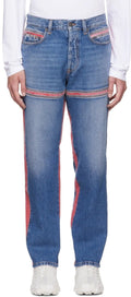 Diesel D-Mand Mid-Rise Straight Leg Jeans