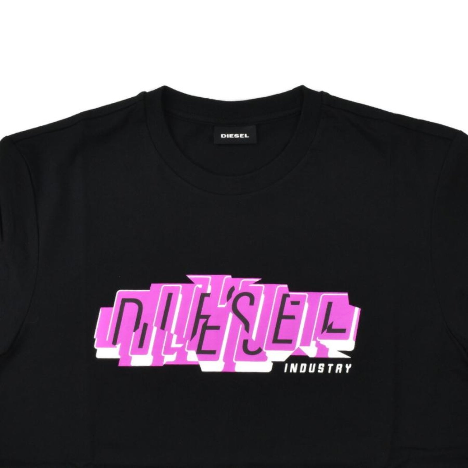 Diesel T-Diegos Graphic Print Black Crew T-Shirt