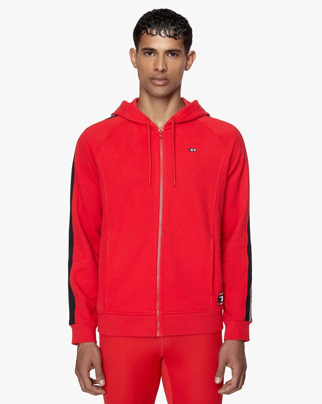 Diesel Sport Trasteer Red Zip-up hoodie – Urban Threads NYC