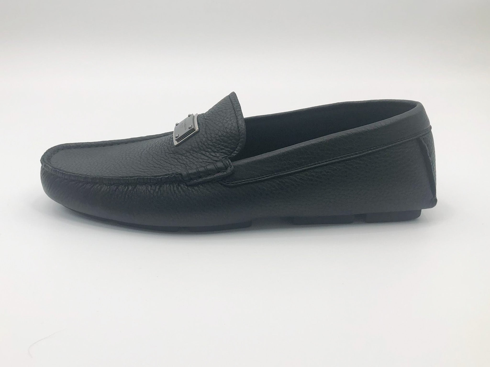 Dolce & Gabbana Logo Plaque Almond Toe Loafer