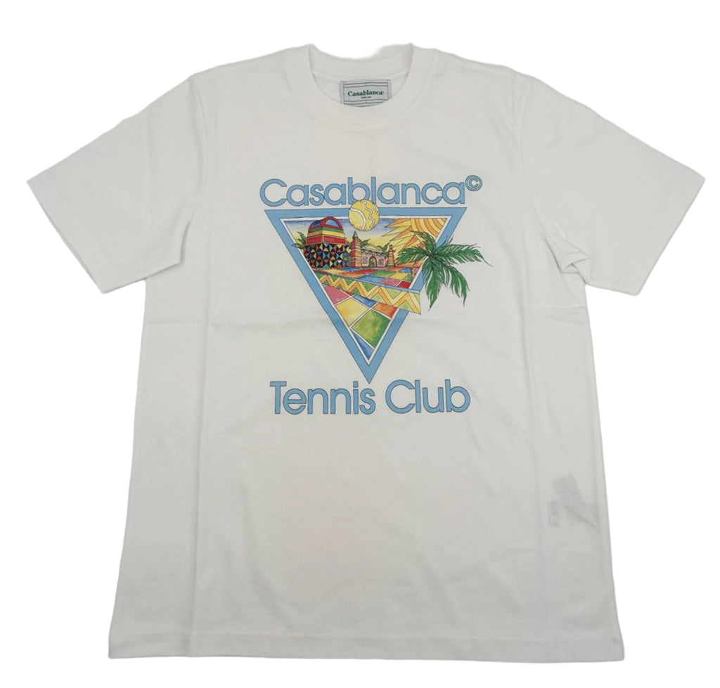Casablanca White Afro Cubism Tennis Club Printed T-Shirt