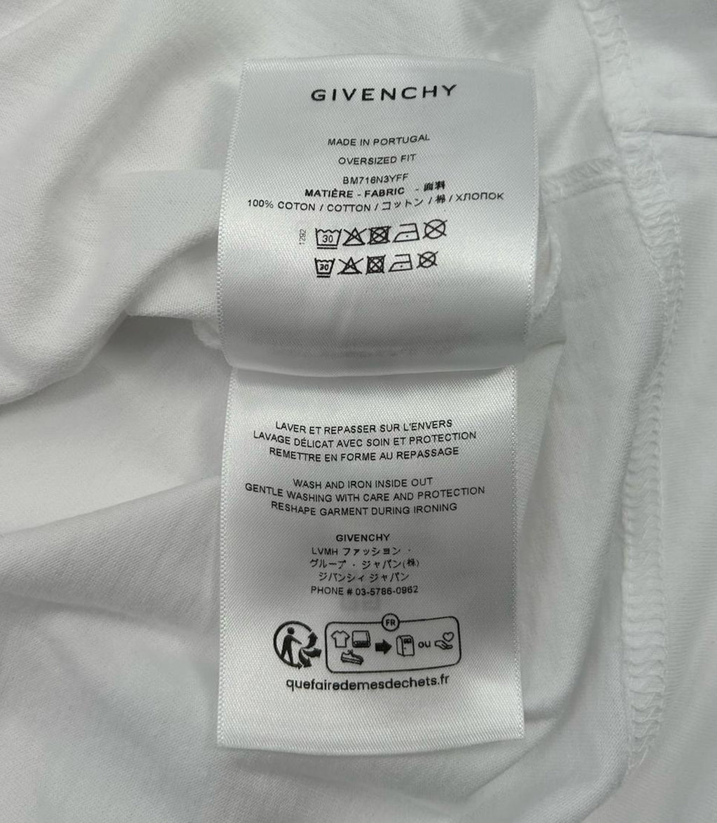 Givenchy White Oversized Short Sleeve T-Shirt