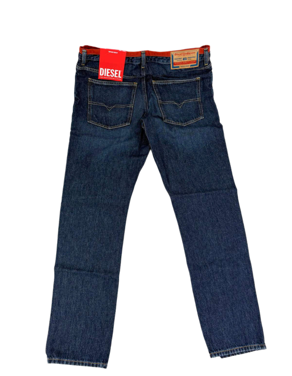Diesel Blue/Orange Outline Straight Leg Denim Jeans
