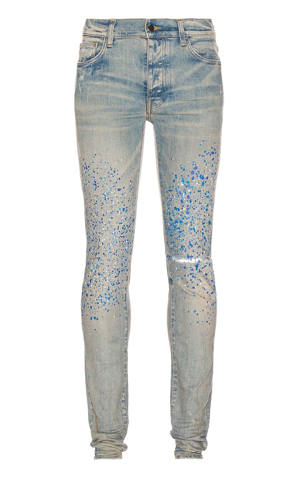 Amiri Crystal Painter Denim Jeans- Clay Indigo