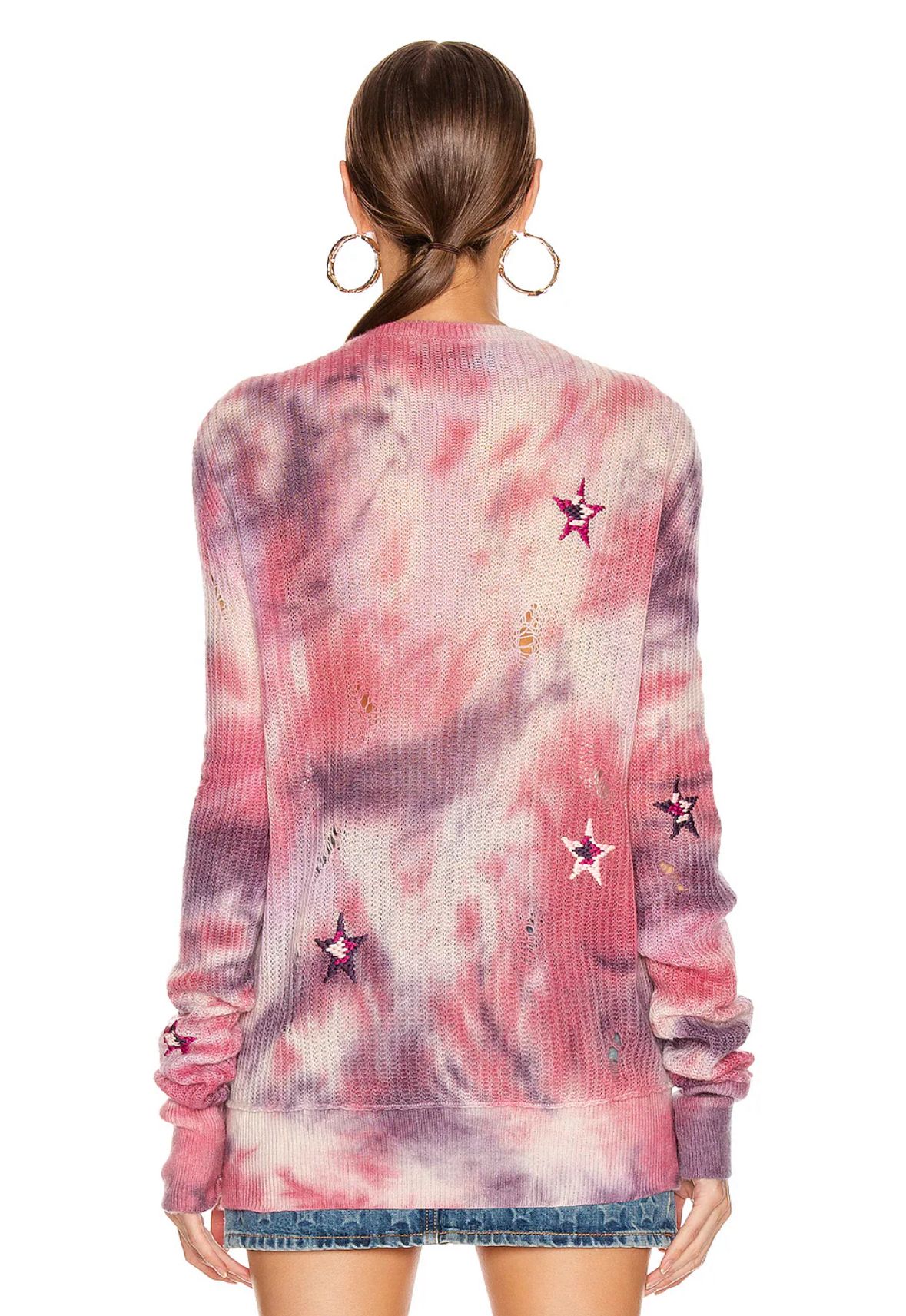 Amiri Tie Dye Stars Sweater- Multi-Color