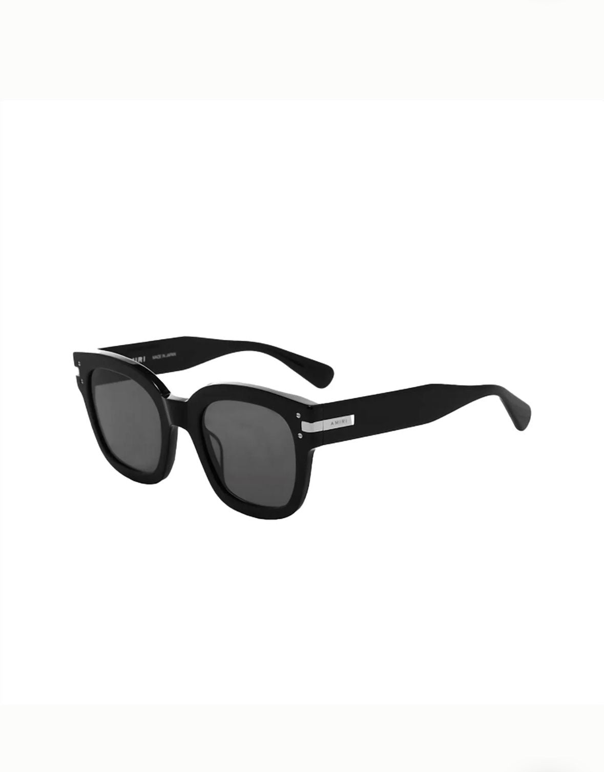Amiri Classic Logo Sunglasses- Black / Black / Silver